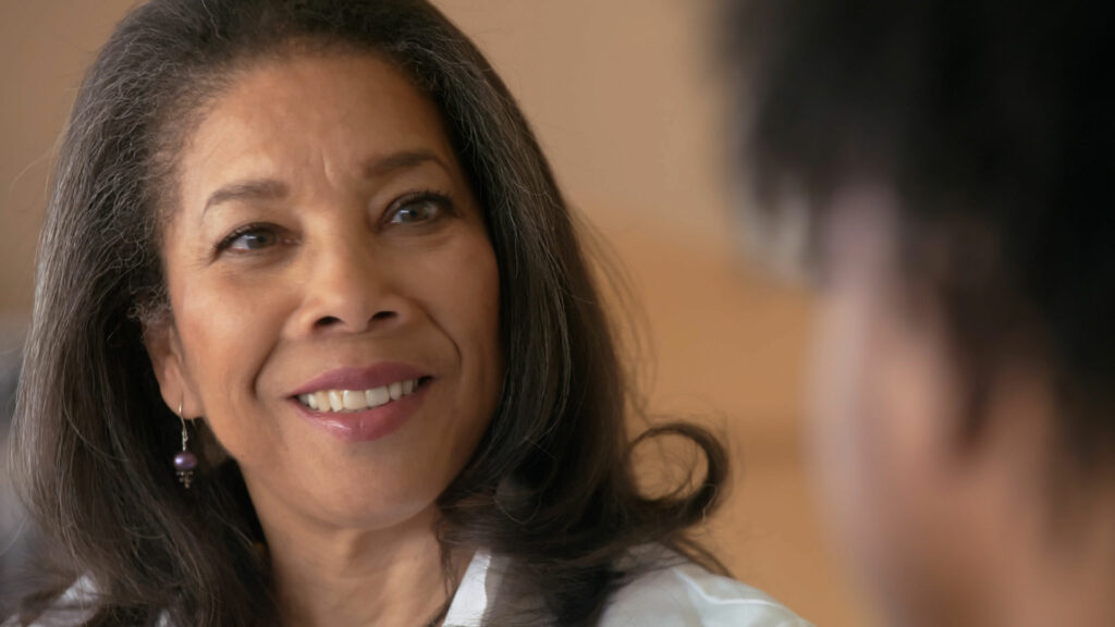 Alexis Thompson, MD, MPH, has a conversation with a patient about Sickle Cell disease and gene therapy.